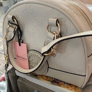 NWT Juicy Couture Beige Embossed Crossbody Bag
